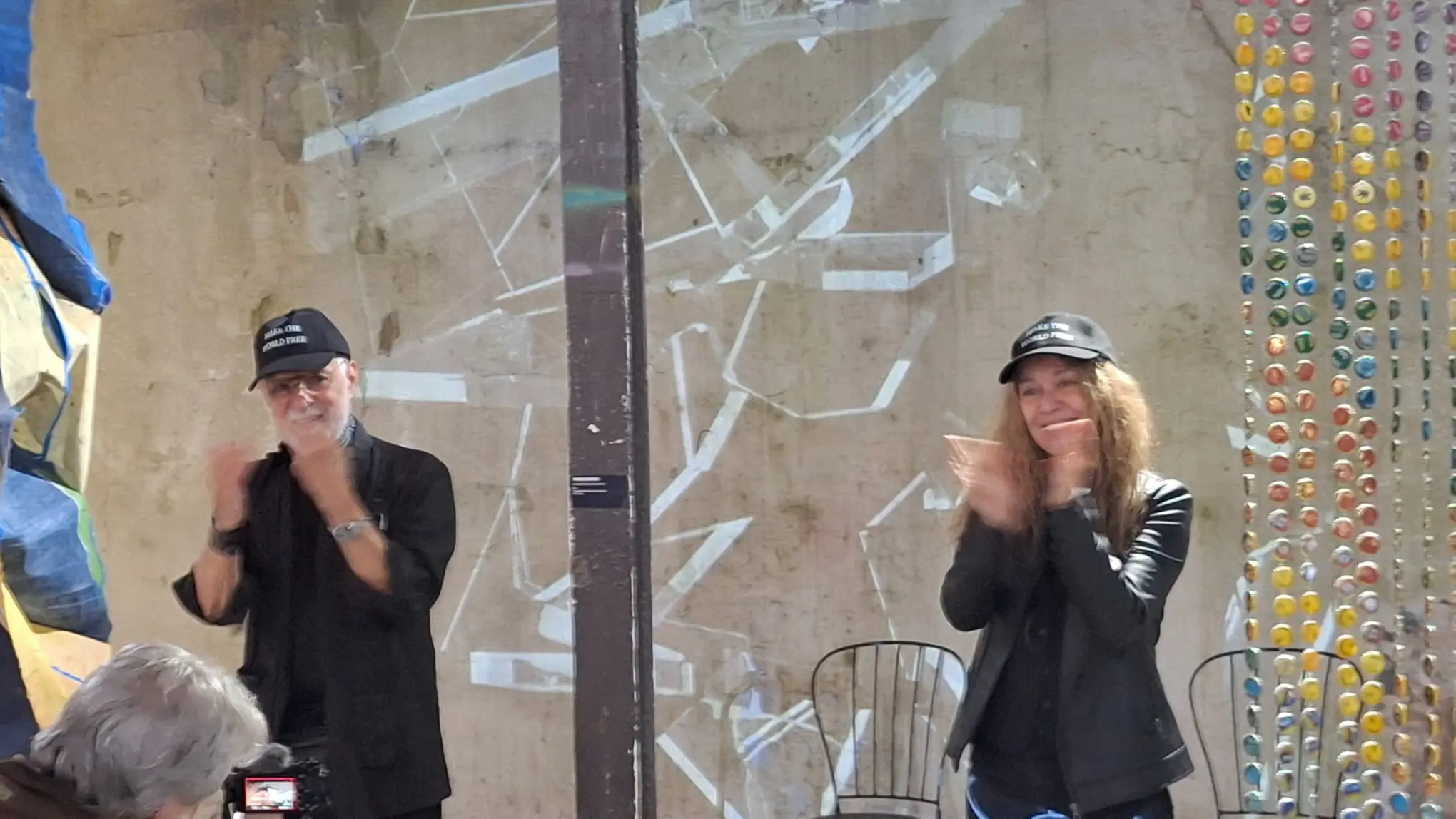 Documentary photograph of MAKE THE WORLD FREE